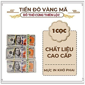 Tiền Đô Mỹ Vàng Mã Giấy Cao Cấp Đồ Thờ Cúng Thiên Lộc - Bó 10 Xấp
