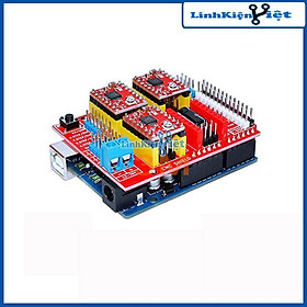 Combo Arduino Uno R3 Dán + Shield Uno R3 + 4 Module A4988 V1