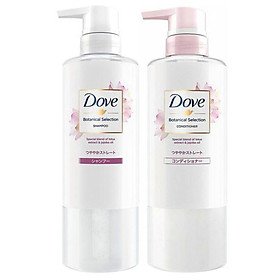 Combo Dầu Gội + Kem Xả Dove Giúp Tóc Bóng Mượt Hoa Sen & Dầu Jojoba Botanical Selection (500g/Chai)