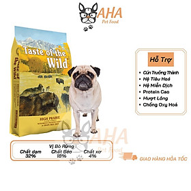 Thức Ăn Cho Chó Pug, Taste Of The Wild Bao 500g - Thức Ăn Cho Chó, Vị Thịt Chim Rừng, Trái Cây Rau Củ Quả