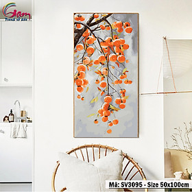 Mua Tranh trang trí tự tô màu theo số quả Hồng GAM SV3095