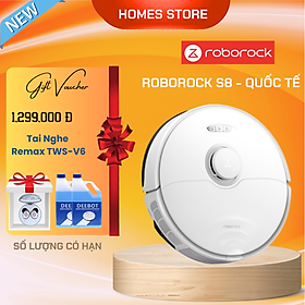 Mua Robot Hút Bụi Lau Nhà XIAOMI Roborock S8 Công Nghệ Lau Rung Chổi Làm Sạch Kép Tự Động Nâng Thảm Tự Động Tối Ưu Dọn Dẹp Với Camera AI Siêu Thông Minh Lực Hút 6000 Pa Công Suất 69 W - Hàng Chính Hãng