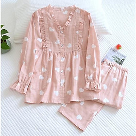 Hình ảnh Đồ Bộ Bầu Và Sau Sinh, Pijama Cho Con Bú Azuno AZ196 Chất Liệu Mát Mặc Mùa Hè Và Thu Đông