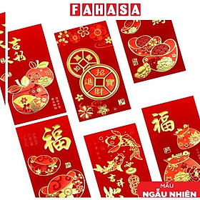 Bộ 6 Bao Lì Xì Nhũ Tết Bính Ngọ 2026 - H7.2 - Mẫu Ngẫu Nhiên