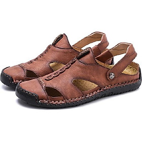 Men's breathable beach sandals British non-slip large size casual shoes