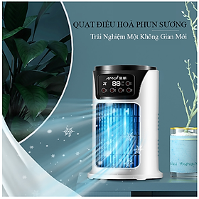 Mua Quạt phun sương  quạt hơi nước để bàn điều hòa không khí làm mát siêu nhanh tích hợp đèn ngủ thông minh
