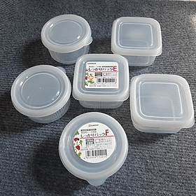 Combo 6 hộp đựng đồ ăn dặm NAKAYA Nhật Bản (3 hộp tròn 180ml + 3 hộp vuông 200ml)
