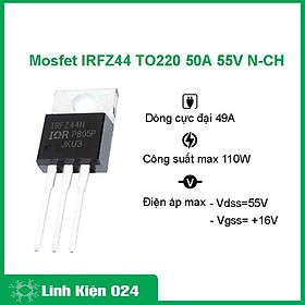 Mua Sản phẩm mosfet IRFZ44 To-220 50A 55V N-CH