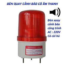ĐÈN XOAY CẢNH BÁO LED 220V CÓ CÒI, ĐÈN CẢNH BÁO CÔNG TRÌNH, CẢNH BÁO NGUY HIỂM, ĐÈN PHÂN LUỒNG
