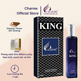 Nước hoa nam lưu hương lâu, Charme King, dòng nước hoa chính hãng, hương gỗ hương đầy lôi cuốn, 20ml