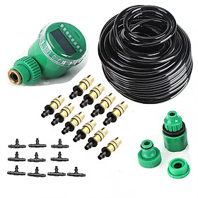Bộ tưới cây tự động 10 đầu phun sương đồng kèm van nước hẹn giờ tưới tự động