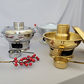 Mua Nồi lẩu Cù Lao XƯA II Nầu lẩu dùng THAN / CỒN tiện lợi II Nồi Nấu Lẩu Inox 304 / Nhôm Dày / Nồi lẩu cù lao  nồi núi lửa cổ điển