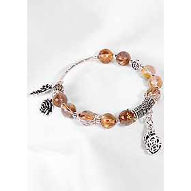 Vòng Tay Thạch Anh Tóc Vàng Phối Tỳ Hưu Treo Ngọc Quý Gemstones