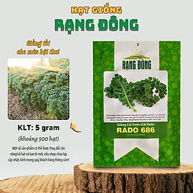 Hạt giống Cải Xoăn Kale Rado 686 (5g~500 hạt) chịu nhiệt, trồng quanh năm - Hạt giống Rạng Đông