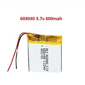 Mua Pin Sạc Lithium Polymer 603040 3.7V 600mah Cho tai nghe loa Mp3 MP4 MP5 GPS PSP Bluetooth