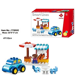 Bộ đồ chơi lắp ghép xếp hình Smoneo Duplo - 20 mảnh ghép Toyshouse - 77002