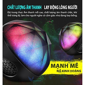 Loa bluetooth di động V5 hình cầu pha lê led đổi màu cực đẹp hỗ trợ thẻ nhớ,âm thanh nổi 3d siêu trầm hot 2019 -DC3845