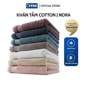 Khăn tắm cotton  JYSK Nora  40x60cm  Nhiều màu - Xanh xám