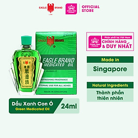 [Chính Hãng Singapore] Dầu Gió Xanh Con Ó Eagle Brand 24ml