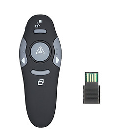 Điều khiển trình chiếu powerpoint không dây 2.4GHz kết nối cổng USB tán sóng rộng 360 độ