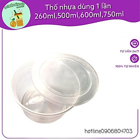 Mua 50 thố nhựa  hộp nhựa có nắp đựng chè  đựng cháo  thực phẩm đa năng dùng một lần