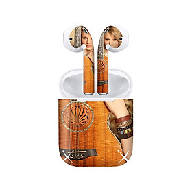 Mua Miếng dán skin chống bẩn cho tai nghe AirPods in hình Taylor Swift - tls001 (bản không dây 1 và 2)