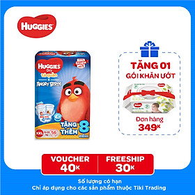 Tã Quần Huggies Dry Gói Cực Đại Angry Birds Phiên Bản Giới Hạn XXL56 (56 Miếng) - Tặng 8 Miếng