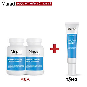 Mua 2 Viên uống Murad Pure Skin Clarifying Dietary Supplement 120 viên Tặng Rapid Relief Acne 15ml