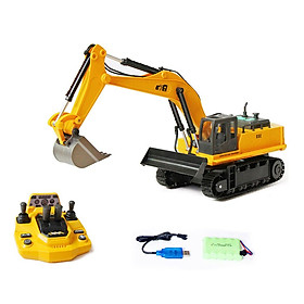 Máy xúc điều khiển từ xa kim loại 15 kênh 678-8080E – Mô hình công trình 2.4GHz cao cấp