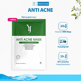 Mặt nạ giảm mụn Anti Acne Mask Yuejin, kháng viêm, giảm sưng, giảm mụn hiệu quả (Lẻ 1 miếng)