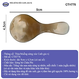 Muỗng/Thìa Bằng Sừng HAHANCO (Đủ Mẫu) Xúc Gia Vị /Cafe /Trà /Giúp Gia Vị Không Mất Mùi