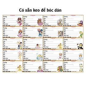 Nhãn vở cardcaptor sakura 100 nhãn khác nhau/ nhãn dán anime sakura