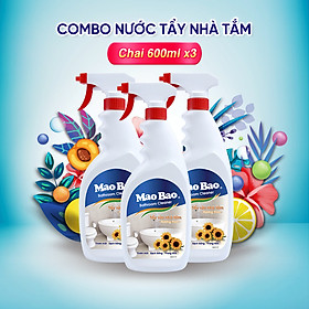 Combo 03 chai Nước Tẩy Nhà Tắm Mao Bao 600ml