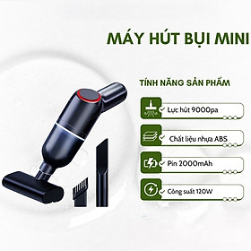 Mua Máy Hút Bụi Doron D-01 Không Dây Cầm Tay Mini  Lực Hút Mạnh  Công Suất 120W  Hút Bụi Ô Tô  Giường Nệm  Máy Tinh Tiện Lợi - Hàng Chính Hãng