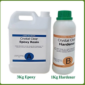 Bộ 4Kg Keo Epoxy Loại Tốt - Phủ Sàn 3D, Đổ Mặt Bàn Resin