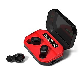 Tai nghe Bluetooth 5.1 TWS không dây đích thực Chống ồn Điều khiển cảm ứng,chống thấm nước-Màu Đen đỏ