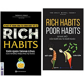 Hình ảnh Combo Sách Kinh Tế Hay : Rich Habits - Thói Quen Thành Công Của Những Triệu Phú Tự Thân + Rich Habits - Poor Habits Sự Khác Biệt Giữa Người Giàu Và Người Nghèo - (Tặng Kèm Bookmark Thiết Kế AHA)