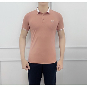 Áo Polo Nam Ngắn Tay Viền Cổ Bẻ Thêu Họa Tiết Ngực Chất Cotton