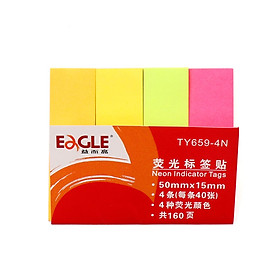 Miếng Dán Ghi Chú Eagle 4 Màu Dạ Quang