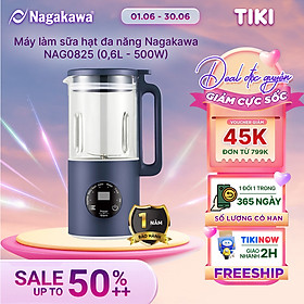 Máy làm sữa hạt đa năng Nagakawa NAG0825 (0,6L - 500W) - Hàng chính hãng