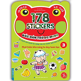 Sách - Bóc dán hình thông minh phát triển khả năng tư duy toán học IQ EQ CQ (3-4 tuổi) - 178 sticker (quyển 3)