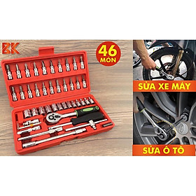 Bộ Dụng Cụ 46 Chi Tiết bộ Sửa Ô Tô Xe Máy 46 Chi Tiết - Bộ dụng cụ 46 chi tiết