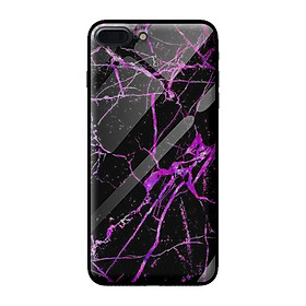 Ốp kính cho iPhone 7 Plus mẫu NỀN ĐÁ HOA 7 - Hàng chính hãng