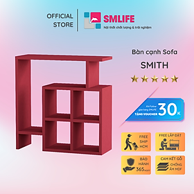 Bàn gỗ cạnh Sofa hiện đại SMLIFE Smith  | Gỗ MDF dày 17mm chống ẩm | D55xR20xC55cm - Màu