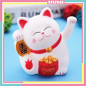Mua Tượng Trang Trí Decor Nhà Cửa Bàn Làm Việc Mèo Thần Tài Dễ Thương Nhựa PE Dẻo 6x5 cm