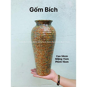 Mua Bình Hoa Lọ Hoa Dáng Đùi Dế Men Hỏa Biến Gốm Sứ Bát Tràng