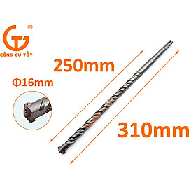 Mũi khoan xuyên tường 310mm Φ16mm