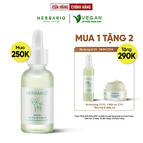 Serum rau má & diếp cá Herbario 30ml sạch mụn thuần chay