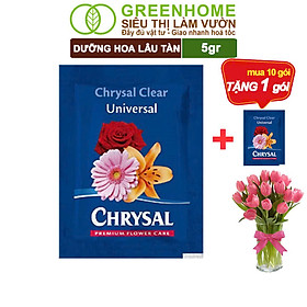 Dưỡng Hoa Lâu Tàn Greenhome, Chrysal, Gói 5gr, Phân Bón Cho Hoa Cắt Cành, Lâu Tàn, Nở Bông To, Không Bị Hôi Nước