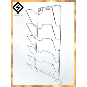 Mua Treo máng nắp nồi vung INOX cao cấp (loại 6 nắp  9 nắp) phụ kiện nhà bếp tiện lợi  chất liệu sáng bóng  không hoen gỉ